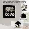 (25x25cm)DIY Pearl Painting Framed Handmade Pearl Material Art Kit Living Room Decor