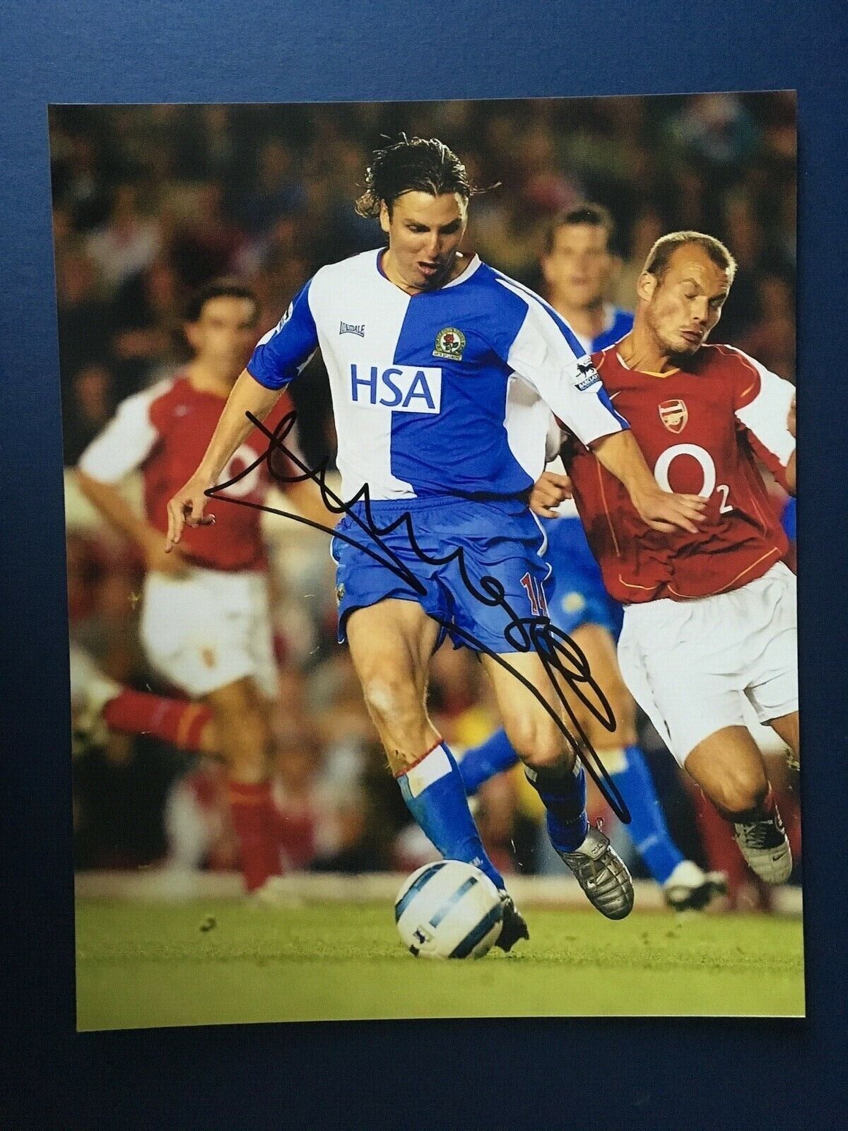 NILS ERIC JOHANSSON - BLACKBURN & SWEDISH FOOTBALLER - EXCELLENT SIGNED Photo Poster painting