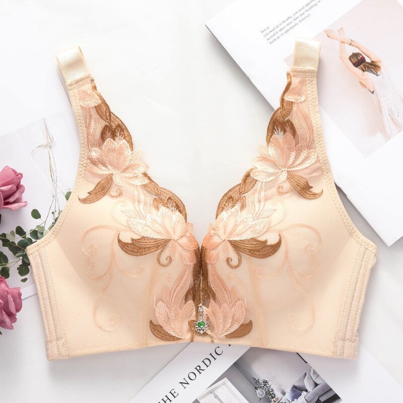 FallSweet Embroidery Sexy Bra Push Up Women Lingerie Lace Underwear 34 to 38