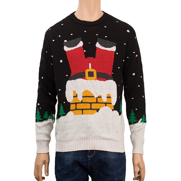 Funny Santa Claus Snowman Reindeer Jingle Bells Ugly Christmas Sweaters-VESSFUL