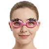 Eyelash Goggles with Lashes Funny Goggles Anti-Fog No Leak Swimming Glasses for Adult Ladies and Women for Outdoor Pool Swimming Play