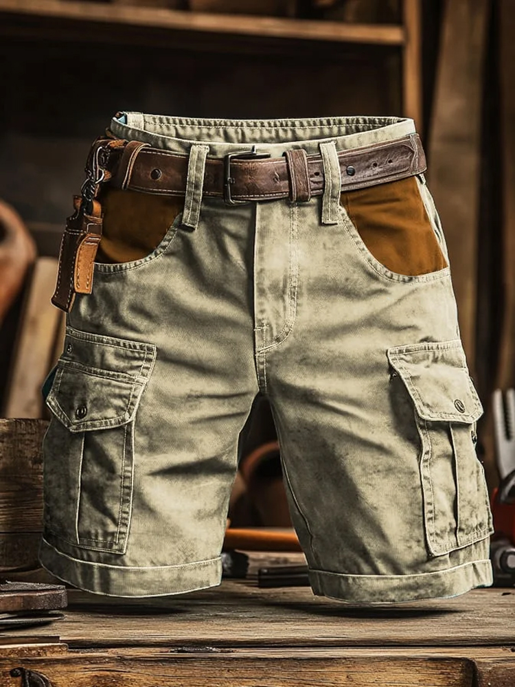 Men's Retro Outdoor Ripstop Multi-purpose Cargo Shorts