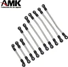AMK 10 Pcs Metal TRX4 Links Set Suspension Steering Linkage Panhard Bar for 1/10 Scale RC Crawler 324mm Wheelbase TRX-4 Defender