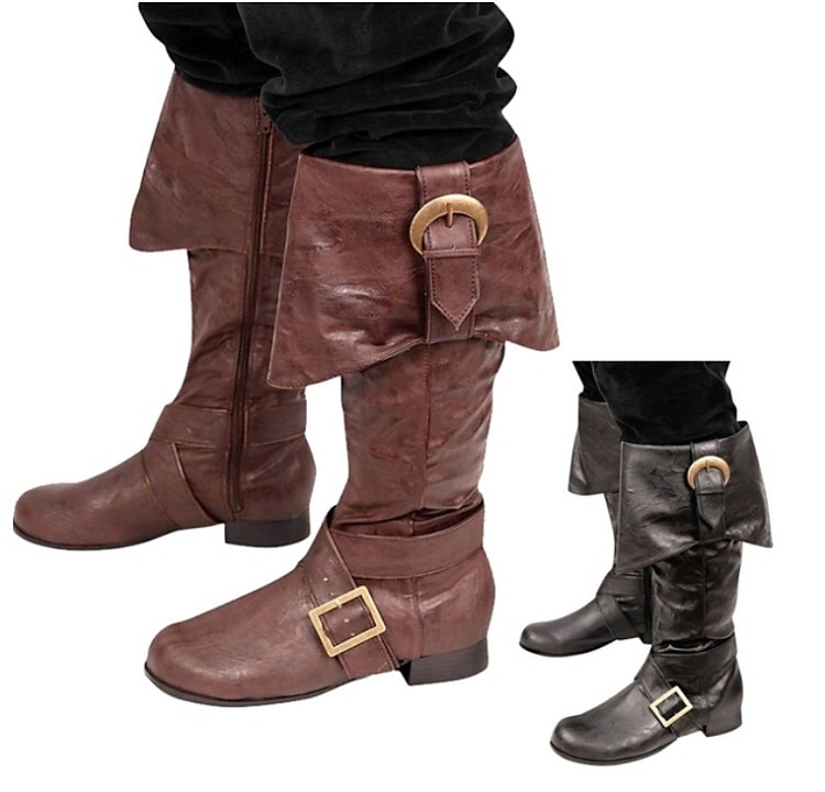 Vintage Medieval Renaissance Shoes Flat Jazz Boots Pirate Viking Men's Women's Cosplay Costume Halloween Casual Daily LARP Shoes 2023 - US $36.99 –P3