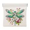 Diamond Painting Dragonfly and Flower PU Storage Bag Coin Purse