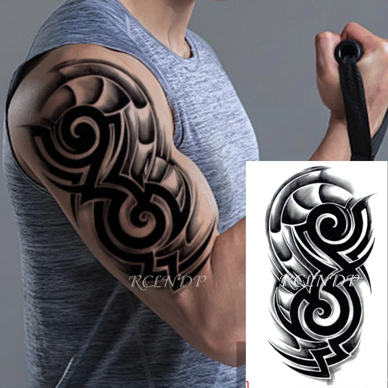 Waterproof Temporary Tattoo Sticker Wolf Forest Moon Tree Bear Animal Fake Tatoo Flash Tatto Arm Leg Body Art for Women Men