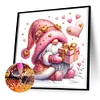 5D DIY Full Round Drill Diamond Painting Valentines Day Gnome Home Decor 30x30cm