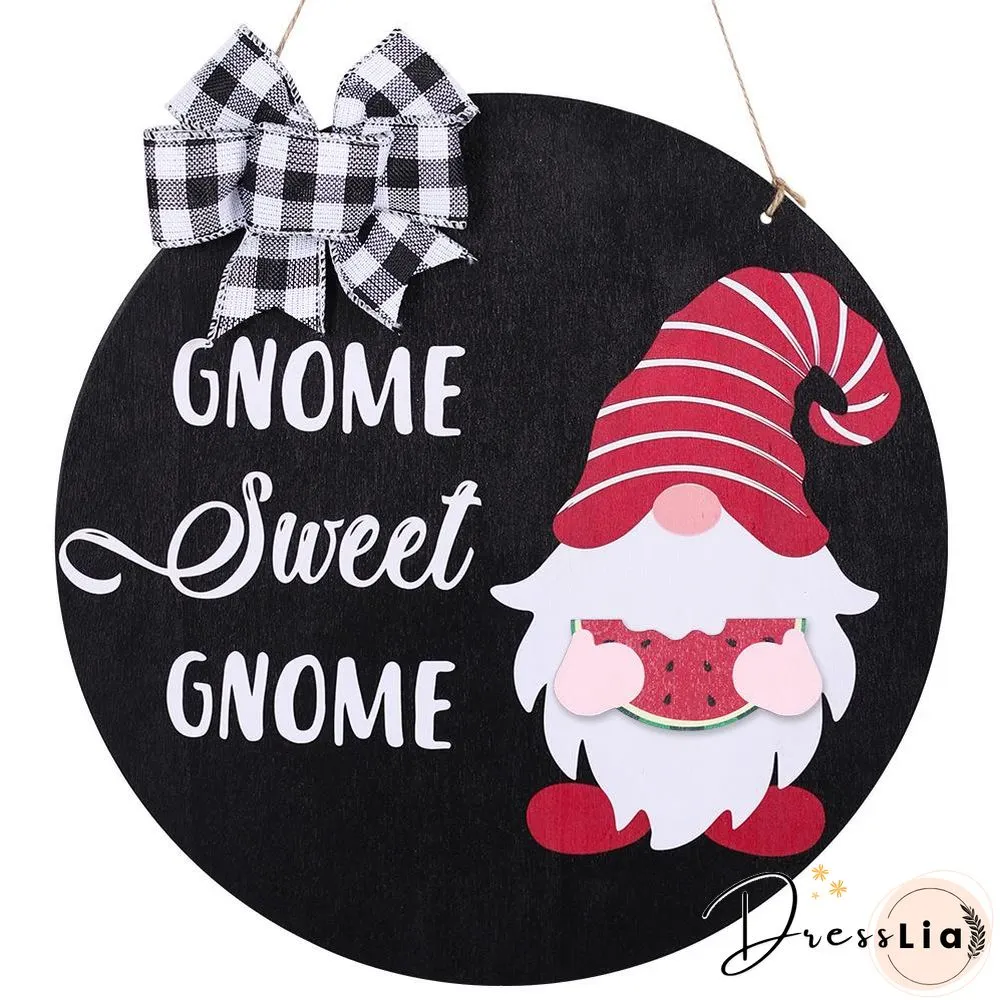Wooden Gnome Theme Sign With Magnetic Interchangeable Accessories