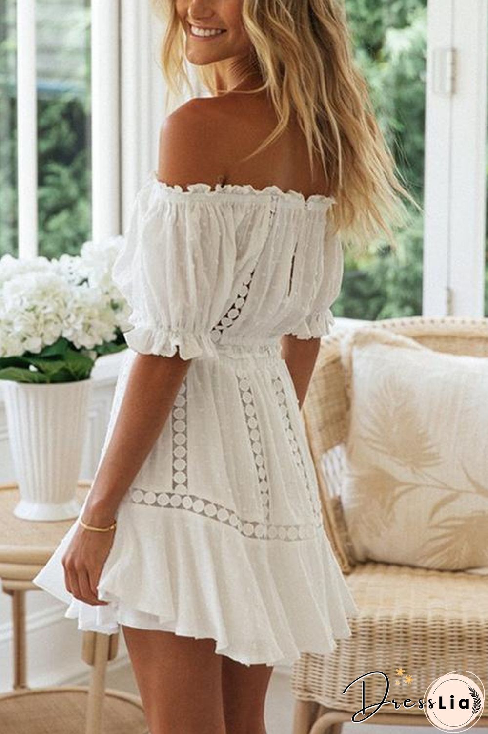 Off Shoulder Crop Skirts Set