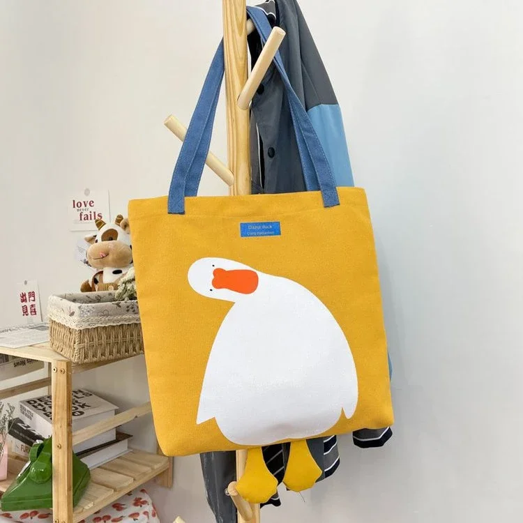 Kawaii Duck Canvas Shoulder Bag
