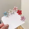 10PCS Colorful Crystal Flower Hair Claws