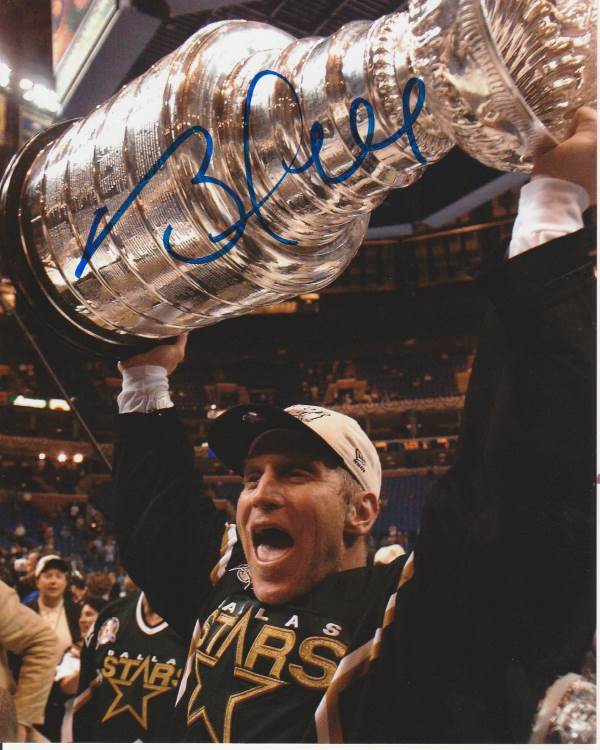 BRETT HULL SIGNED DALLAS STARS 1999 STANLEY CUP 8x10 Photo Poster painting! Autograph HHOF PROOF