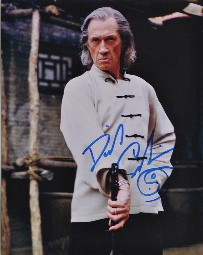 DAVID CARRADINE SIGNED Photo Poster painting Kill Bill Kung Fu wcoa