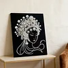 DIY Pearl Painting Peking Opera Women for Home Wall Decor with Frame(40x30cm)