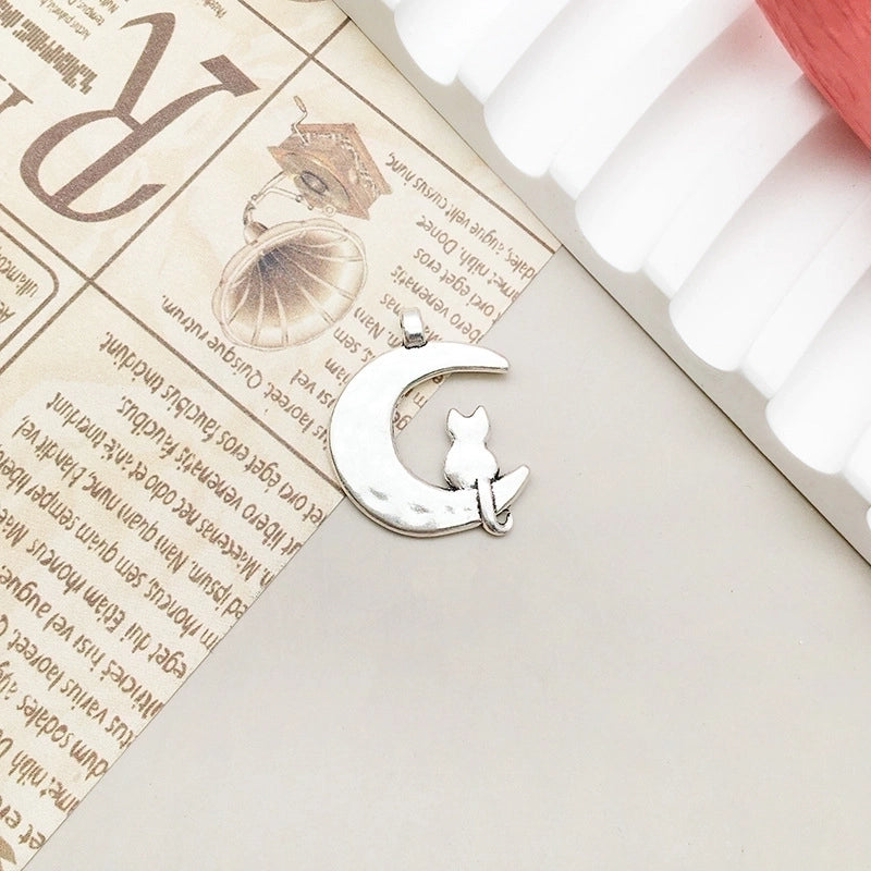 1 Piece Alloy Moon Spider Web Skull Pendant Jewelry Accessories