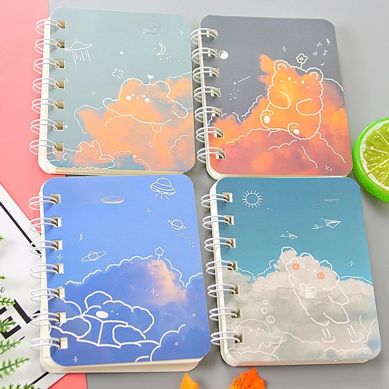 A7 Flip Coil Notebook Student Small Pocket Mini Portable Office Notepad Random 1 Piece