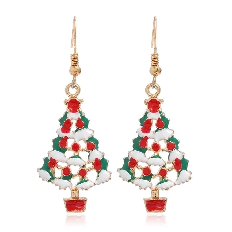 Fashion Christmas Tree Santa Claus Alloy Plating Women’s Drop Earrings 1 Pair