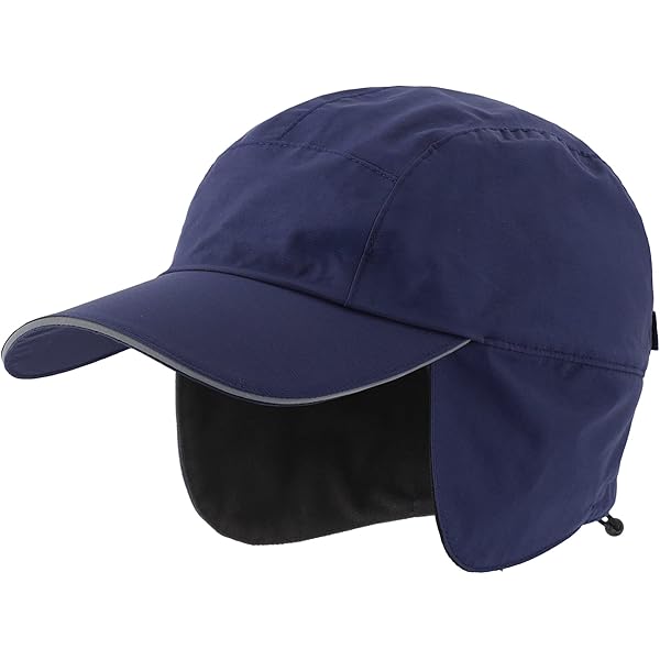 Home Prefer Men's Water-Resistant Winter Hat Reflective Fleece Lined Earflap Cap Warm Baseball Sports Hat
