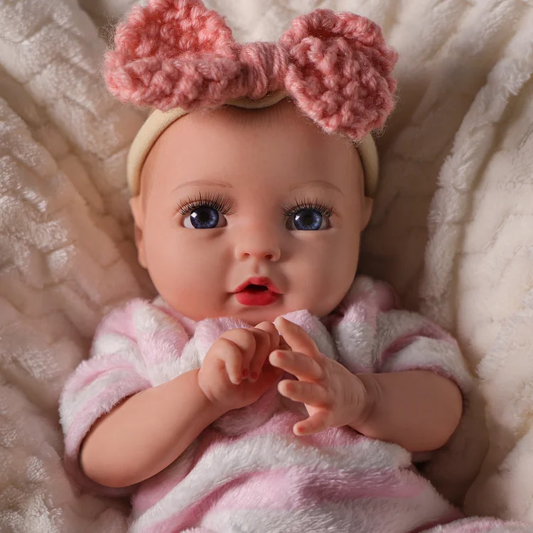 Babeside Terry 12" Full Silicone Reborn Baby Doll Girl Awake Lovely Soft And Sweet