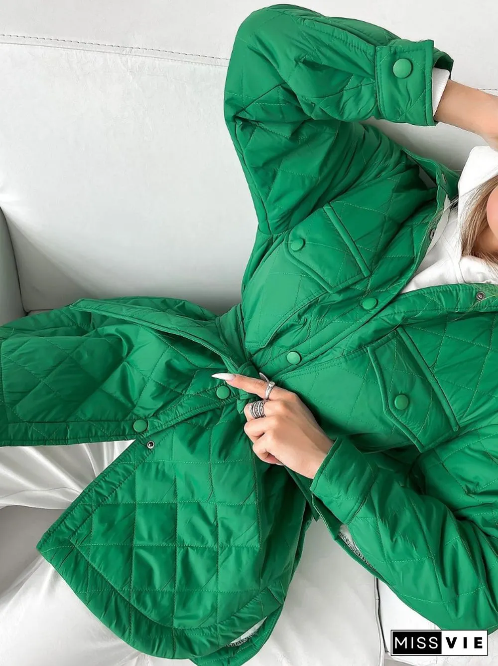 Coat Women Winter Jacket New Long Cotton Padded Loose Warm Coat Streetwear Jackets Woman Clothes Coats Oversize Jacket Tops