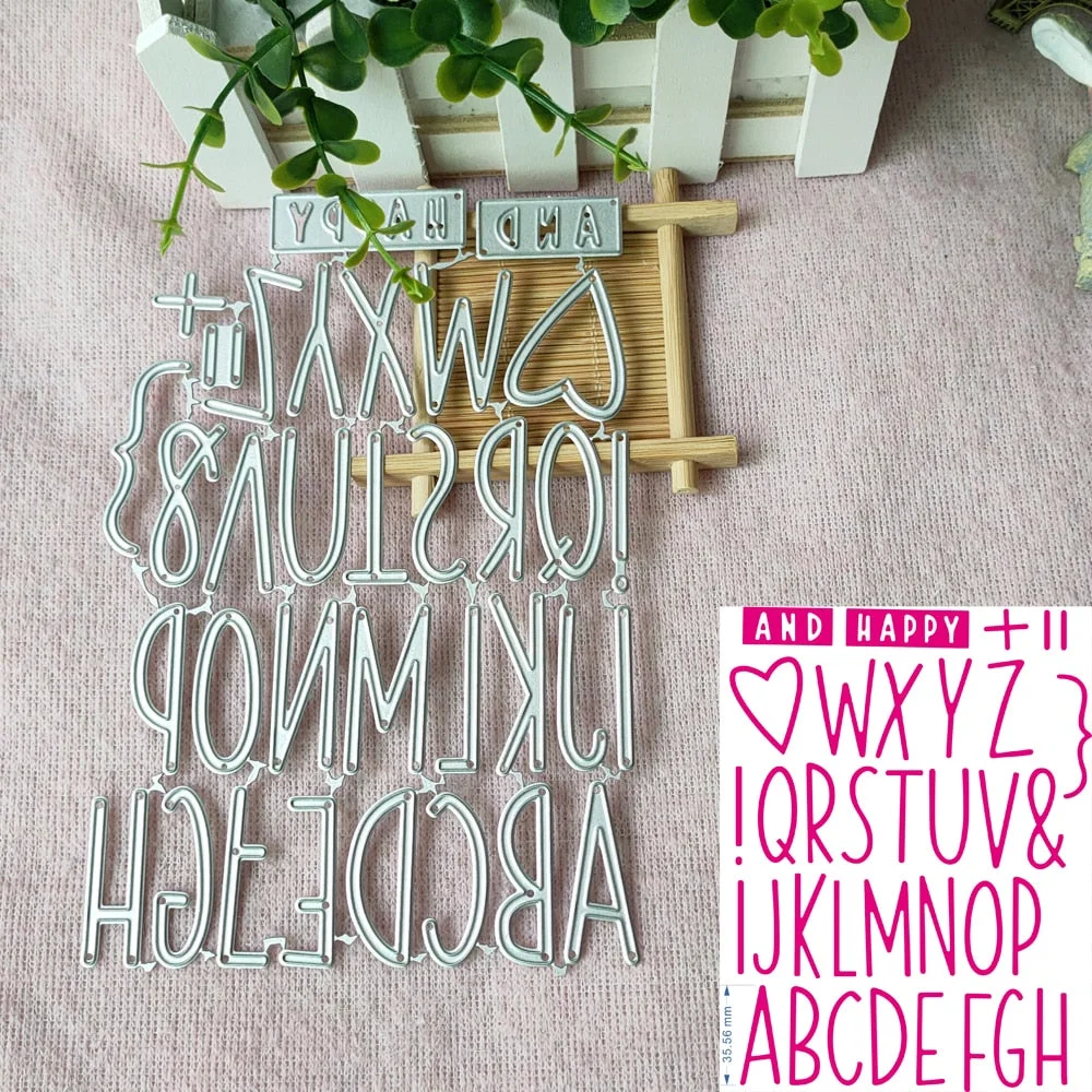 Large Big Alphabet Set Die Cut Letter Metal Cutting Dies Stencil Scrapbooking Embossing   New Christmas Craft Stamps And Dies