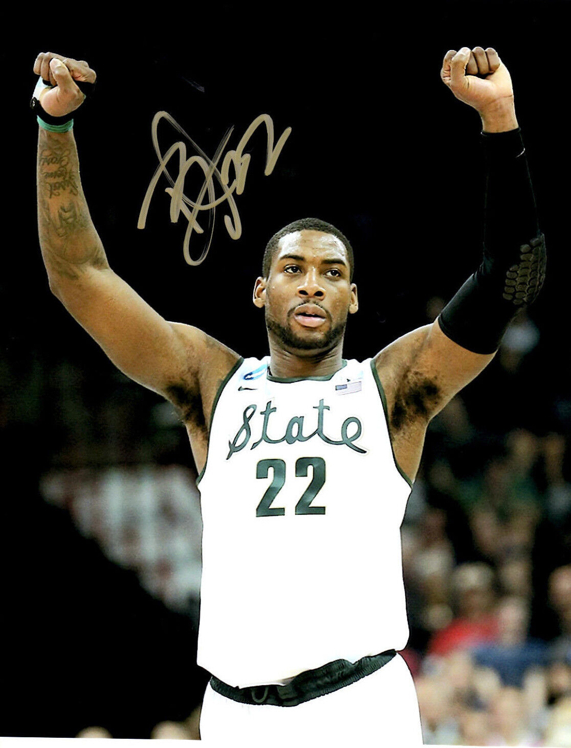 Branden Dawson Michigan State Spartans hand autographed signed 8x10 Final Four!!