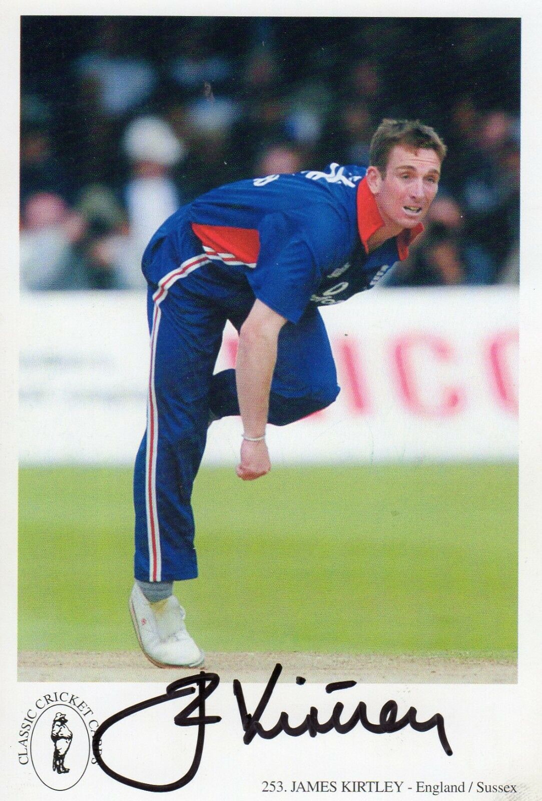 JAMES KIRTLEY AUTOGRAPH, CRICKET, SPORT