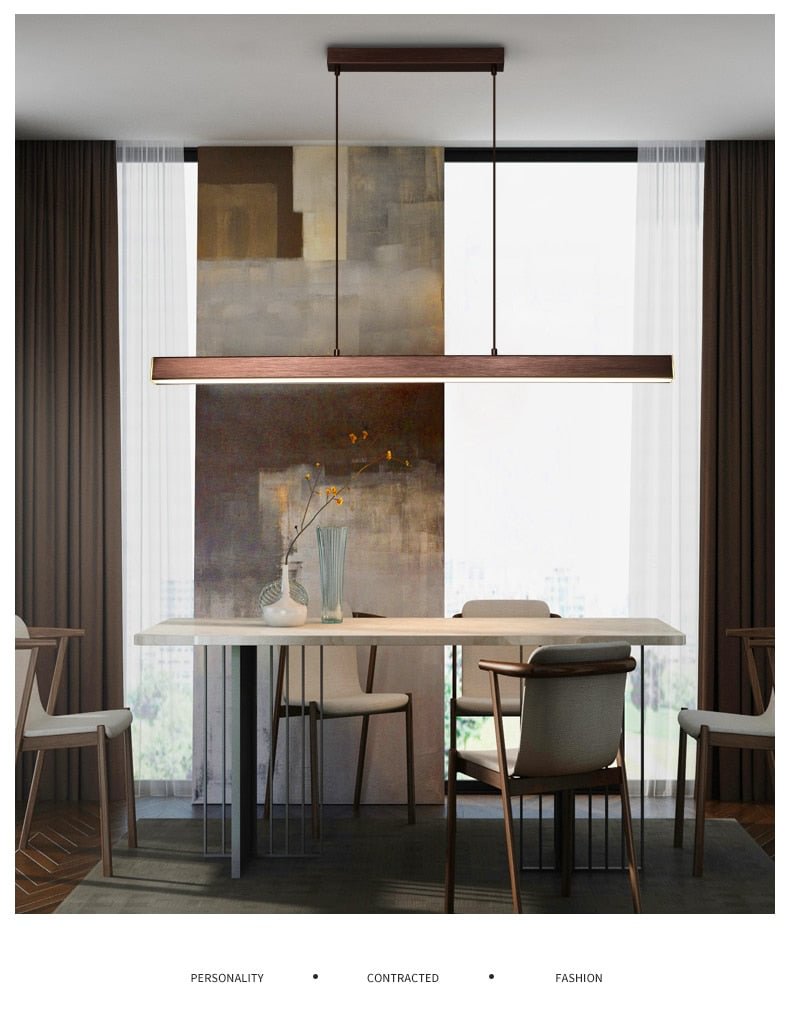Modern LED Dining Room Chandelier Lighting Nordic Restaurant Long Hanging Lights Office Fixtures Bar Illumination Study Lamps
