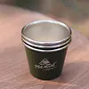4Pcs 50ml Mini Camping Cup Stainless Steel Drink Mugs for Hiking Fishing (Green)