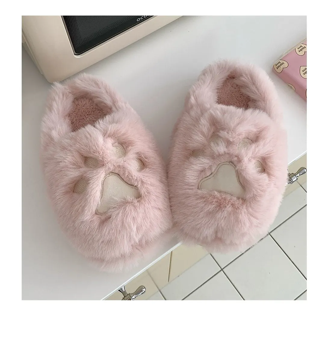 2022 Winter Women Slipper Cat Claw Cotton Home Slippers Warm And Non Slip Indoor Household Plush Slipper For Female