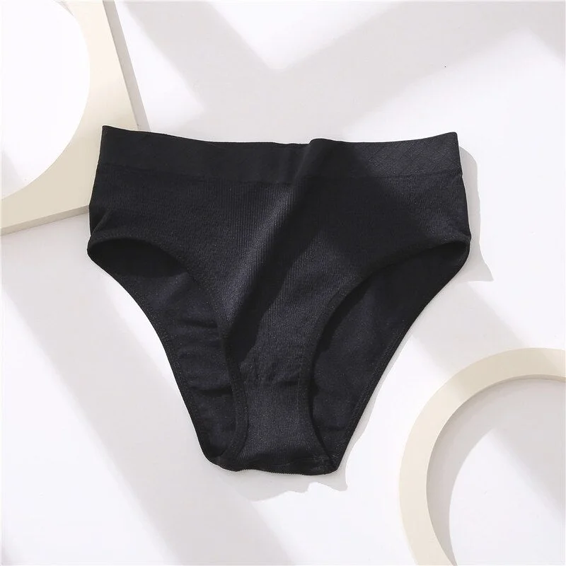 FINETOO Mid-Rise Seamless Underwear Women M-2XL Plus Size Panties 1/2Pcs Soft Ladies Briefs Underpants Female Lingerie 10 Colors