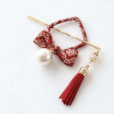 Vintage Tassel Pearl Hairpin SP178859