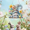 Diamond Painting Acrylic Single Side Drill Easter Dwarf Pendant Charms Kits for Adults Home Window Decor