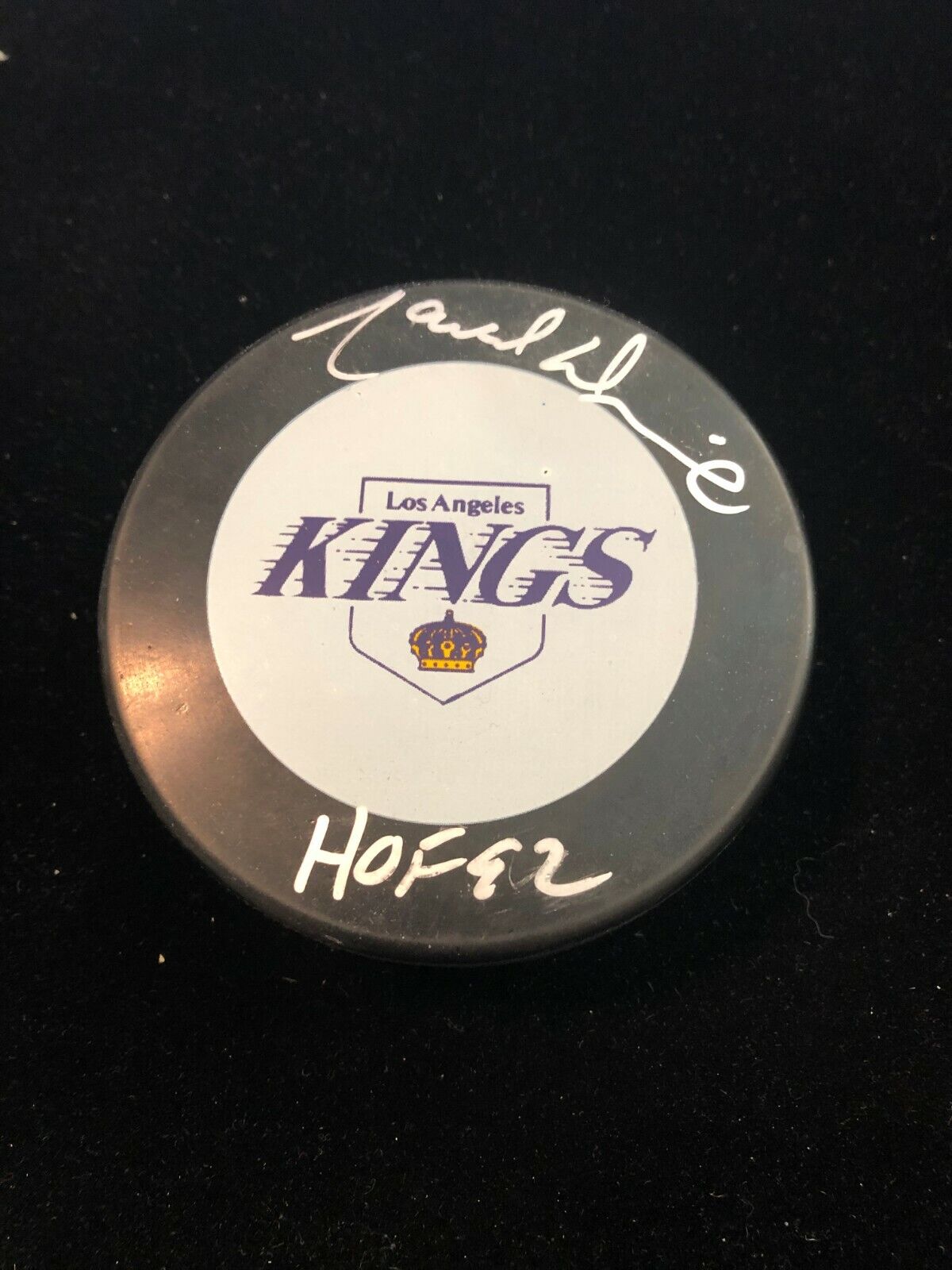 Marcel Dionne Signed Autographed LA Kings Vintage Puck JSA #JJ44471 HOF 92 Insc.