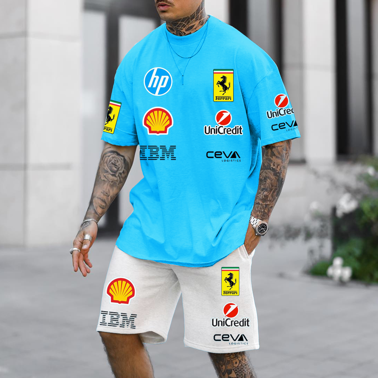 Men's Racing Design Contrast Suit / TECHWEAR CLUB / Techwear
