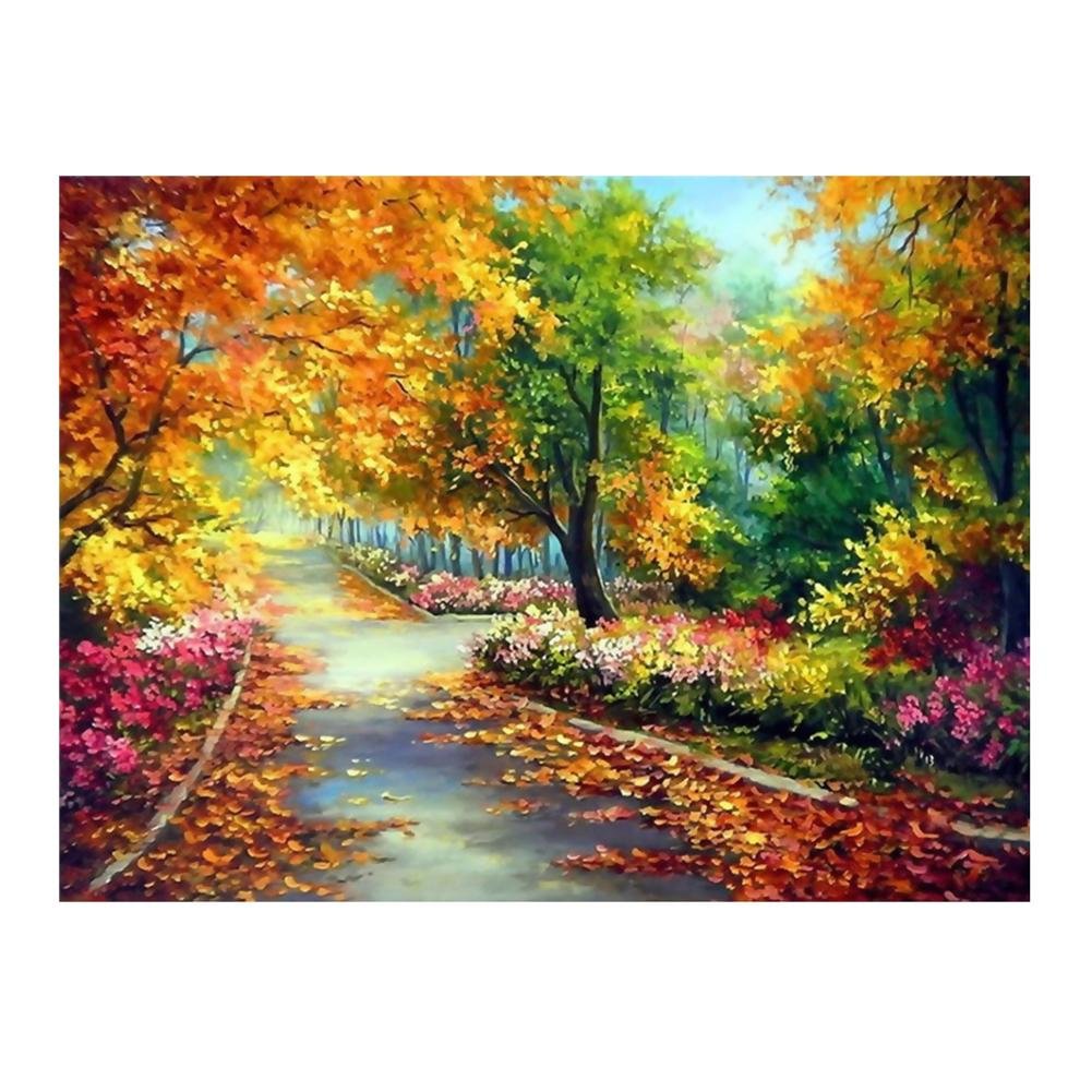 Full Round Diamond Painting Autumn Scenery (30*30cm)