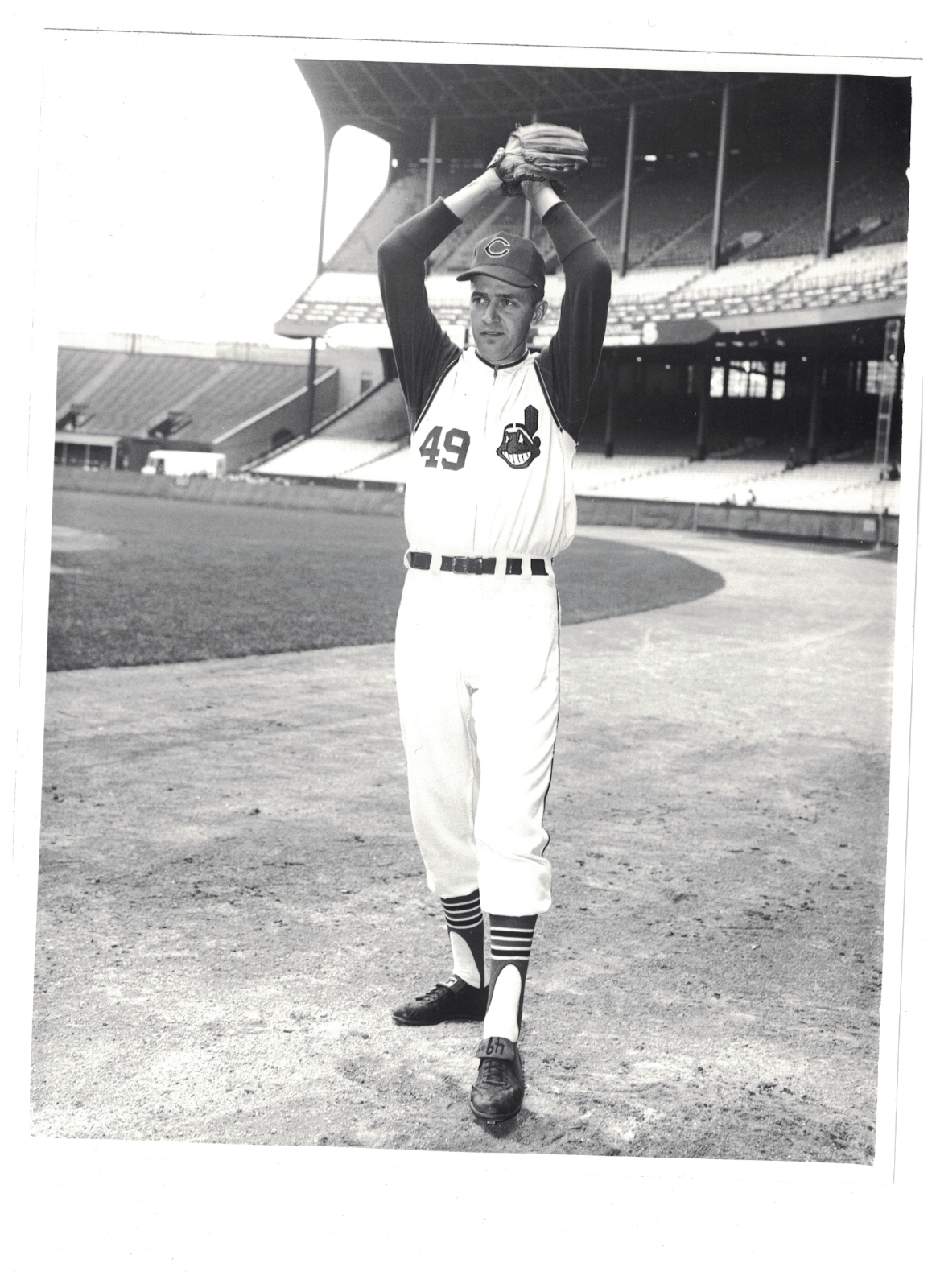 Jack Spring Cleveland Indians 8x10 Vintage Team Issue Baseball Photo Poster painting RH3