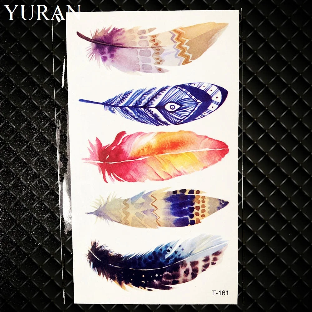 Watercolor Dream Catcher Temporary Tattoo Women Tribal Tattoo Sticker Black Dreamcatcher Fake Flash Tatoo Girl Body Arm Shoulder