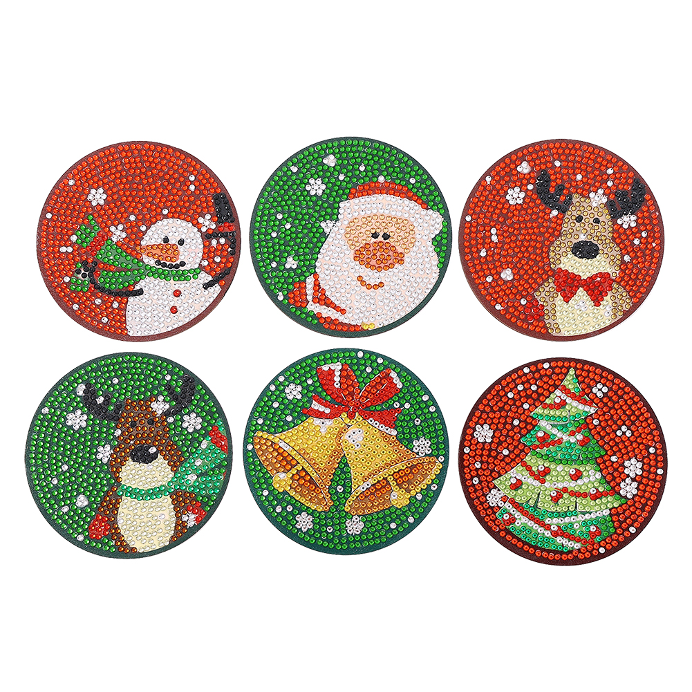 

A Set(6pcs) Christmas Acrylic Coaster - 5D DIY Craft Fashion Accessories, 501 Original