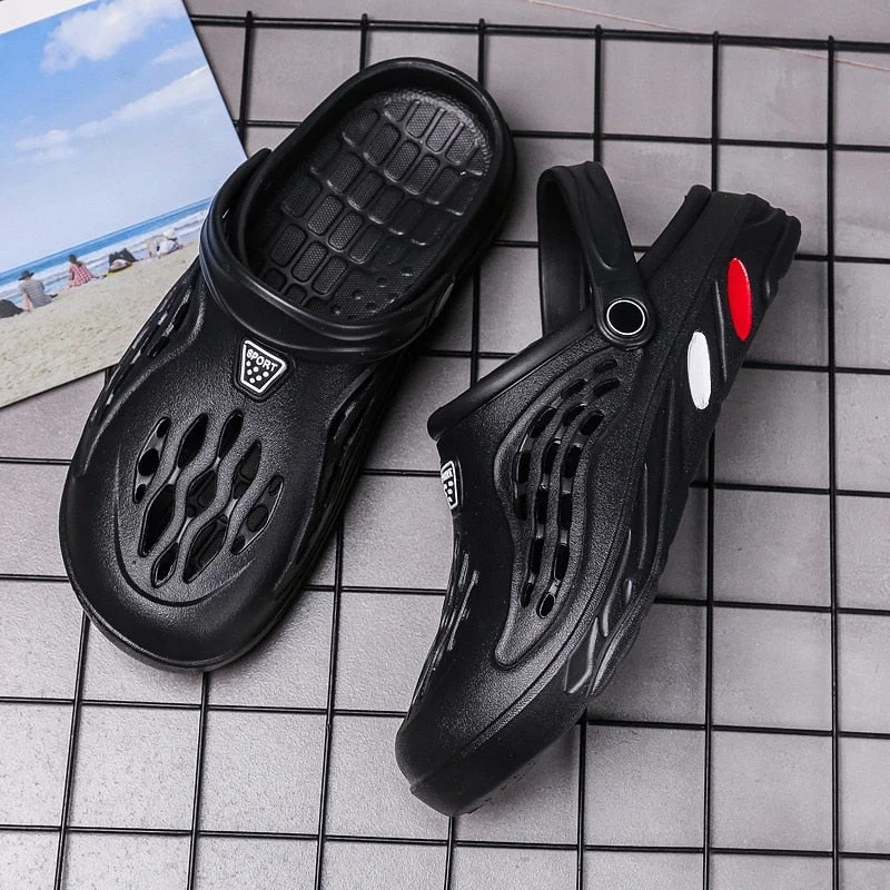 Men Shoes Unisex Summer Hollow Slippers Fashion Outdoor Sneakers Breathable Casual Couple Beach Sandal Flip Flops Shoes Slippers