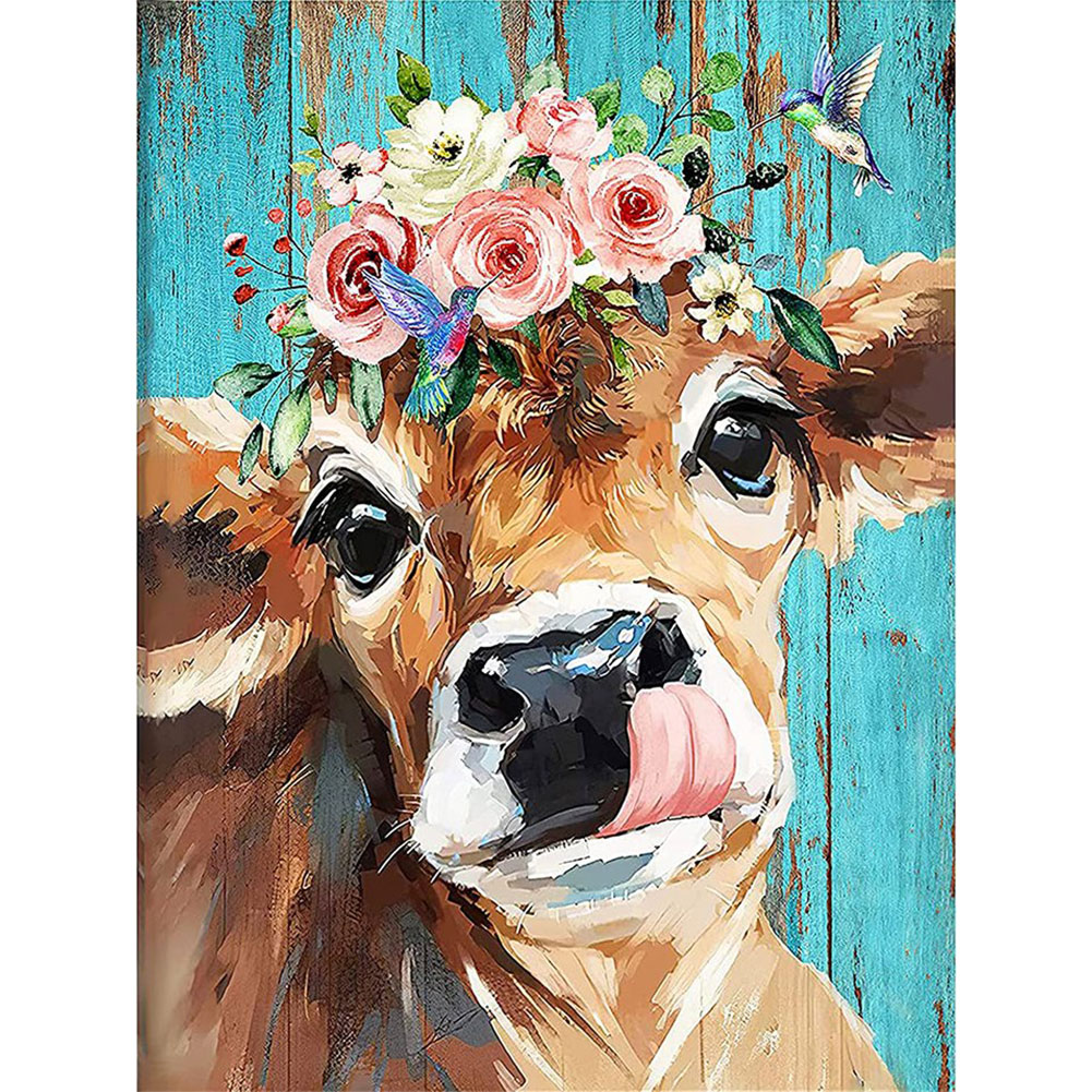 

(Multi-Size) Cattle - Round/Square Drill Diamond Painting, Square diamond 40*50cm, 501 Original