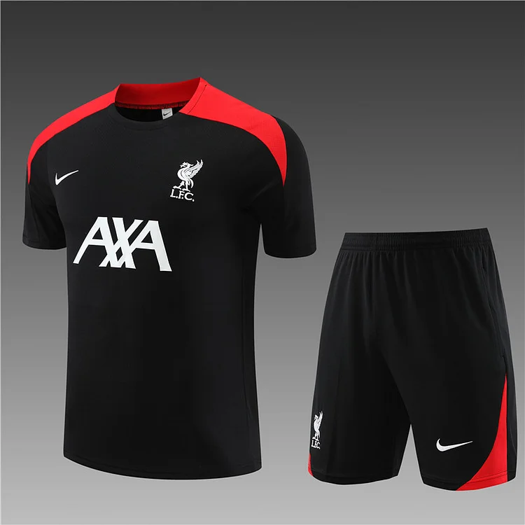 2024-25 Liverpool FC black short-sleeved training jersey