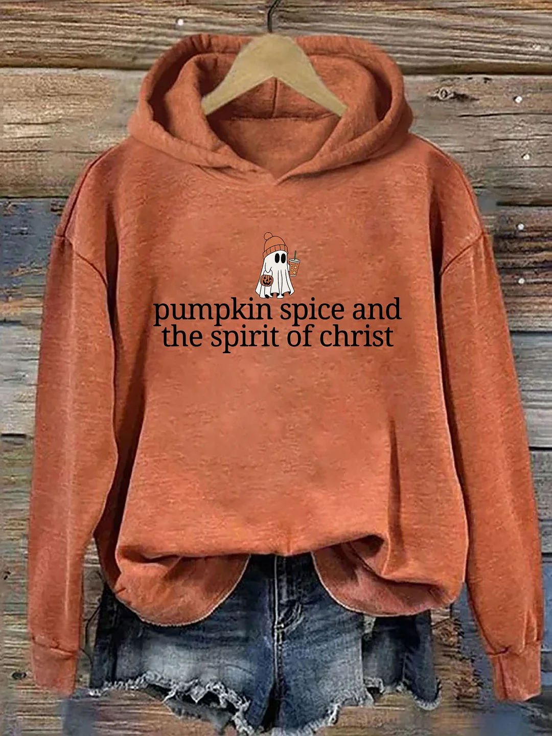 Cute Ghost Pumpkin Spice Coffee Hoodie