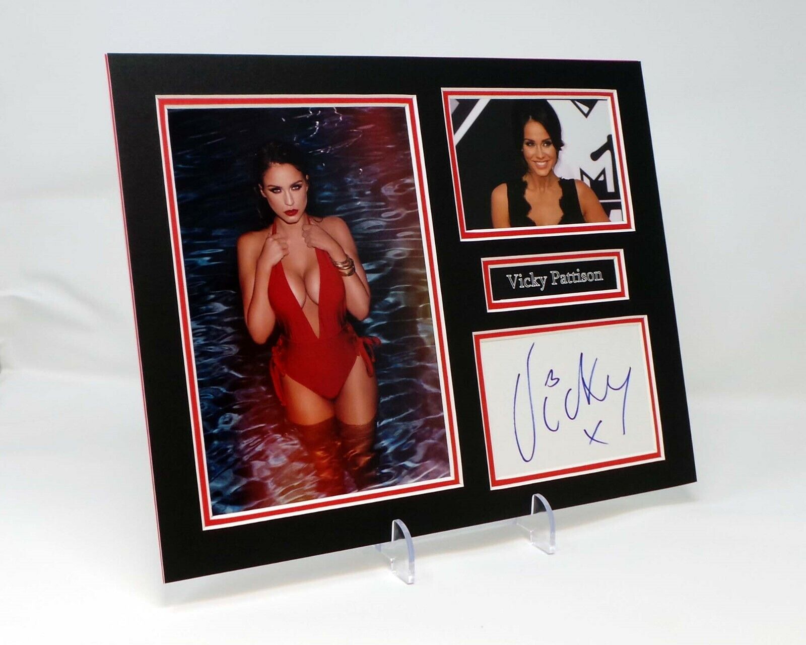 Vicky PATTISON Signed Mounted Photo Poster painting Display AFTAL Reality TV Star, Geordie Shore