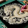 DIY Pearl Painting Dragon for Home Wall Decor with Frame(30x30cm)