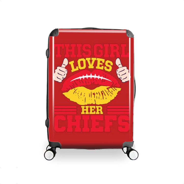This Girl Loves Her Chiefs, Football Hardside Luggage