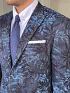 Lazio Navy Blue Slim Fit Tropical Blazer