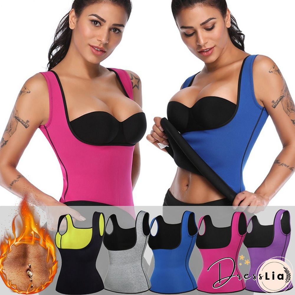 Women Waist Trainer Vest Slimming Corset Sweat Suits Neoprene Sauna Vest Workout Tank Tops Weight Loss Postpartum Body Shaper Shirt