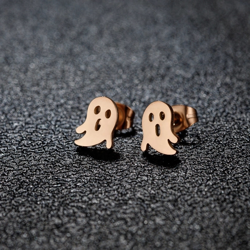 1 Pair Sweet Rabbit Cat Polishing 304 Stainless Steel 18K Gold Plated Ear Studs