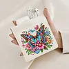 Diamond Painting Butterfly and Flower PU Storage Bag Coin Purse